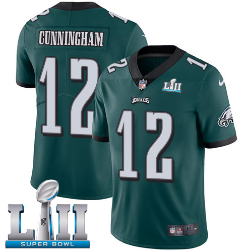 Nike Eagles #12 Randall Cunningham Midnight Green Team Color Super Bowl LII Men's Stitched NFL Vapor Untouchable Limited Jersey - Click Image to Close